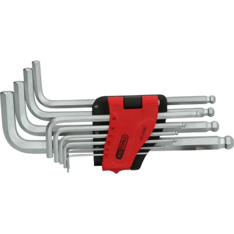 KS Tools Ball ended hexagon key wrench set, long, 10 pcs, KS Tools 151-5000