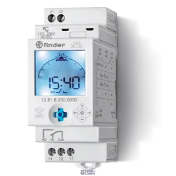 FINDER 128182300000 — Astronomical Time выключатель 35mm, 1CO, 16A, 110.230VUC, ProgrammableSmartphone