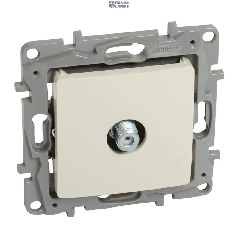 Legrand TV Single Star Socket Niloé Ivory, 2400MHz, Flush-mounted 764650