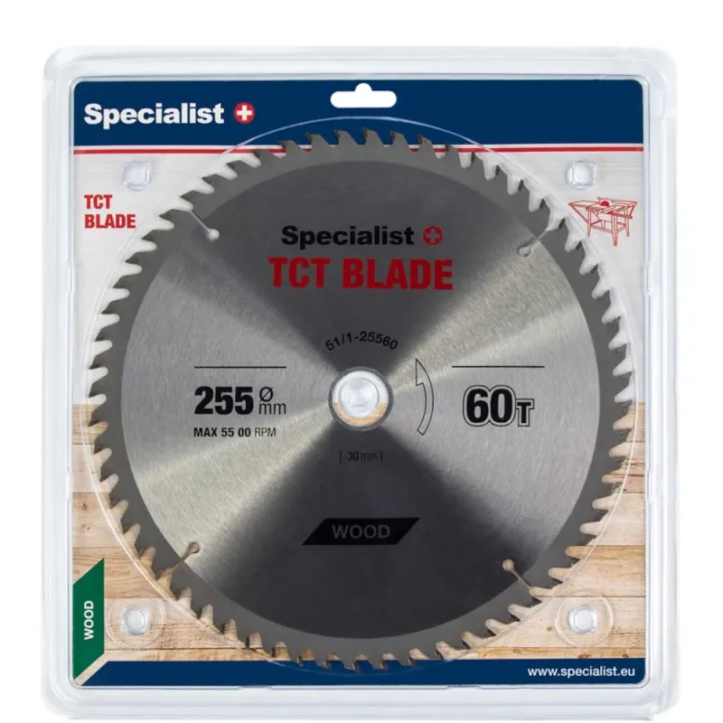 Specialist+ SPECIALIST+ griešanas disks, 255 x 60T x 30/25,4 mm 51-1-25560
