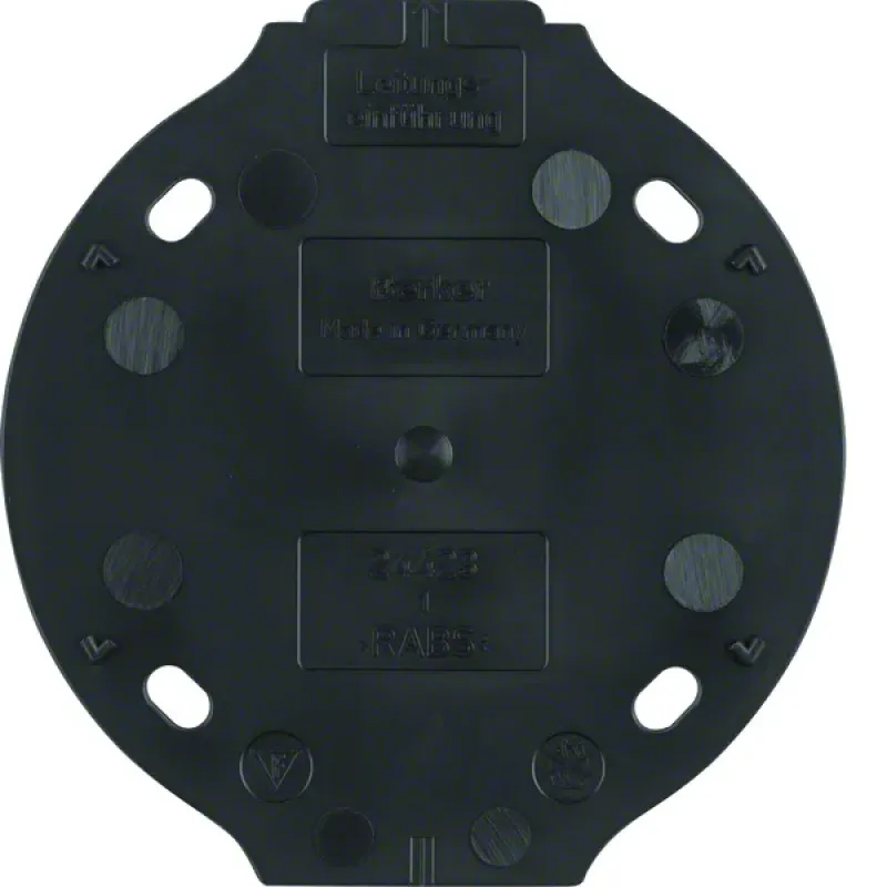 Berker Base plate 1-Gang, Self-extinguishing, 1930, Black 133111