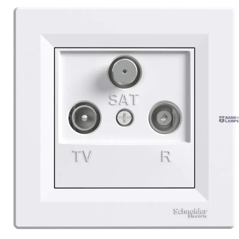 Schneider Electric Socket Asfora, White, 1dB, TV-R-SAT Ending EPH3500121