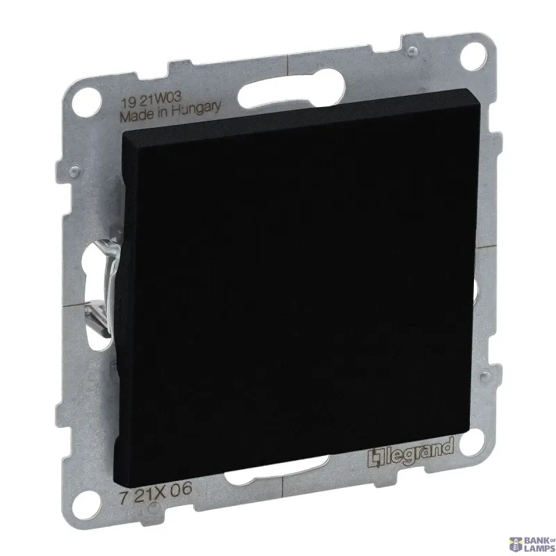 Legrand Two-Way Switch Suno 10AX, Black, 10A, 250V 721406