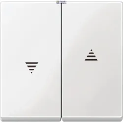 Schneider Electric MTN432419 — Push-Button Merten System M, White, Rocker For Roller Shutter Switch And, Polar, Glossy, System M