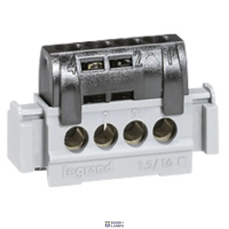 Legrand Terminal Block DISTRIBUTION ACCESSORIES 47 mm, Black, 1P 004850