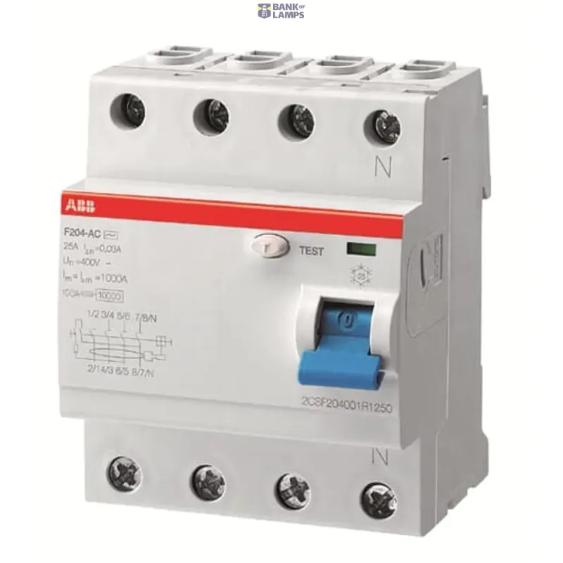 ABB F204 A-63/0.5 Residual Current Circuit Breaker 4P A type 2CSF204101R4630