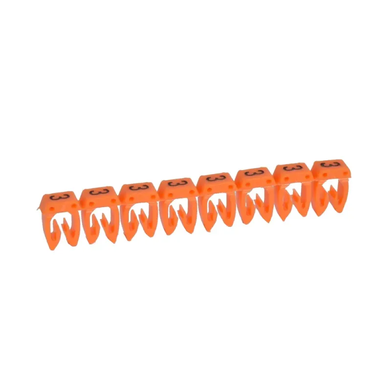 Legrand Cable Marker CAB 3 6 mm, Orange, Number 3, 2.8 mm, Plastic 038233