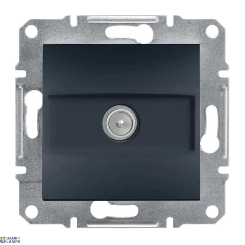 Schneider Electric Socket Asfora, Anthracite, 1dB, TV Ending EPH3200171