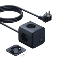 Baseus EnerFill FA11 Cube Power Strip 3AC+1U+1C 67W 1.5m EU Cosmic Black