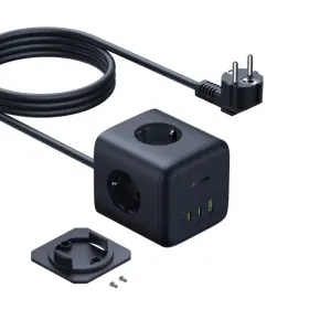 Baseus EnerFill FA11 Cube Power Strip 3AC+1U+1C 67W 1.5m EU Cosmic Black Baseus EnerFill FA11 Cube Power Strip 3AC+1U+1C 67W 1.5m EU Cosmic Black