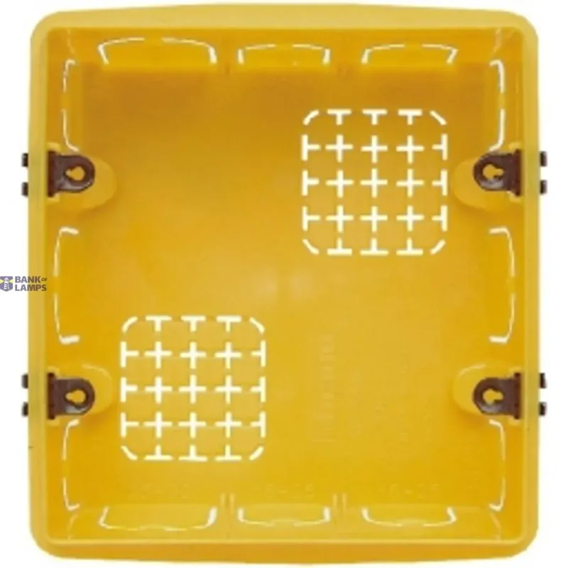 BTicino Flush-Mounting Box 6 Modules, IP00, Moulded, Yellow 506E