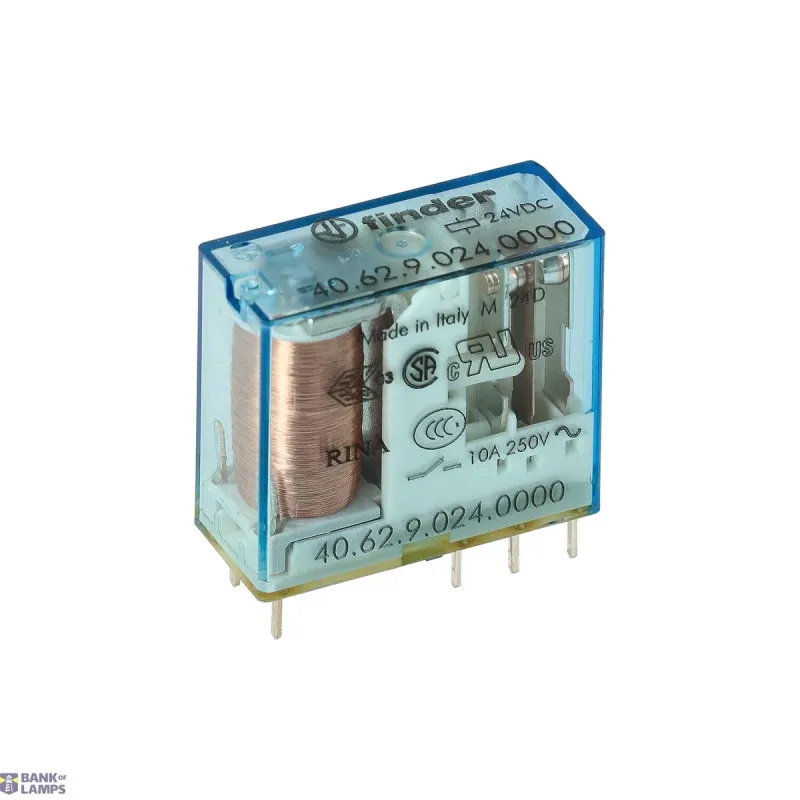 FINDER PCB/Plug-in Rel. 5mm.pinning 2CO 10A/24VDC/Agni 406290240000