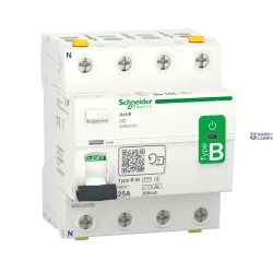 Schneider Electric A9Z64425 — Residual Current Circuit Breaker Acti9 iID, 4P, 25 A, 400 V AC, 300mA Schneider Electric A9Z64425 — Residual Current Circuit Breaker Acti9 iID, 4P, 25 A, 400 V AC, 300mA