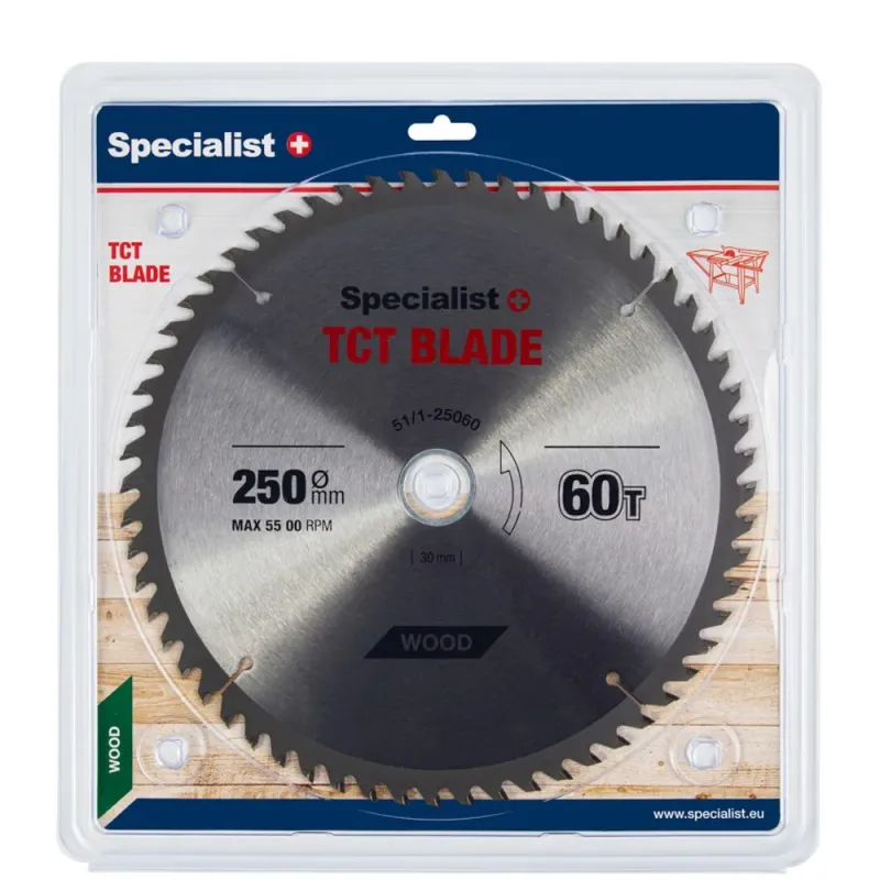 Specialist+ SPECIALIST+ griešanas disks, 250 x 60T x 30/20 mm 51-1-25060