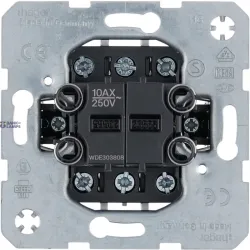 Hager WDE303808 — Changeover slēdzis Double on/off/ with separate input terminals, 10 A/250 V, illuminated