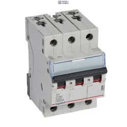 Legrand 404223 — автоматический выключатель TX3 20 A, 400 V, 3P, Curve C, 10kA