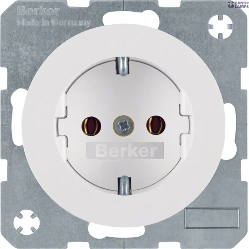 Berker SCHUKO Socket outlet R.1/R.3, Polar White glossy 47432089