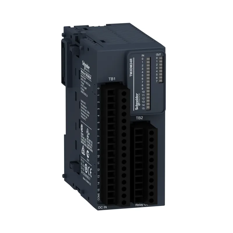 Schneider Electric Discrete Input or Output Module Modicon TM3, 24V DC, IP20 TM3DM24R