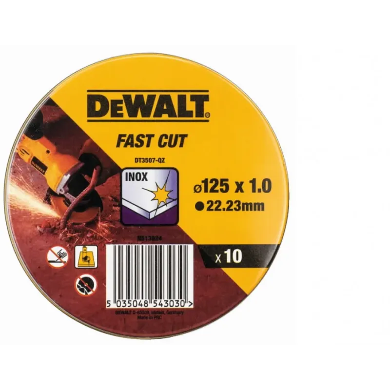 DeWalt Cutting Discs 125*1mm 10/pcs DT3507-QZ