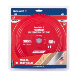 Griešanas disks 305x60Tx30mm, Multimaterial PREMIUM, SPECIALIST+ Griešanas disks 305x60Tx30mm, Multimaterial PREMIUM, SPECIALIST+