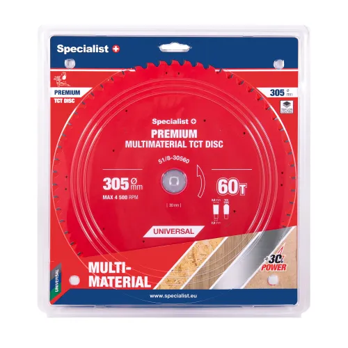 Specialist+ Griešanas disks 305x60Tx30mm, Multimaterial PREMIUM 51-8-30560