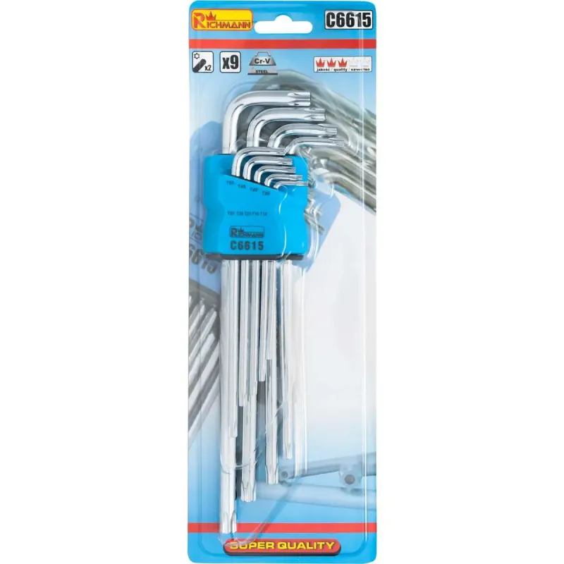 RICHMANN TORX atslēgas T10-T50 extra long, 9 gab. 42-C6615