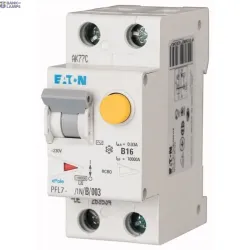 EATON 263535 — PFL7-16/1N/B/003-A RCD/MCB combination, 16 A, 30 mA, MCB trip characteristic: B, 1p+N, RCD trip characteristic: A