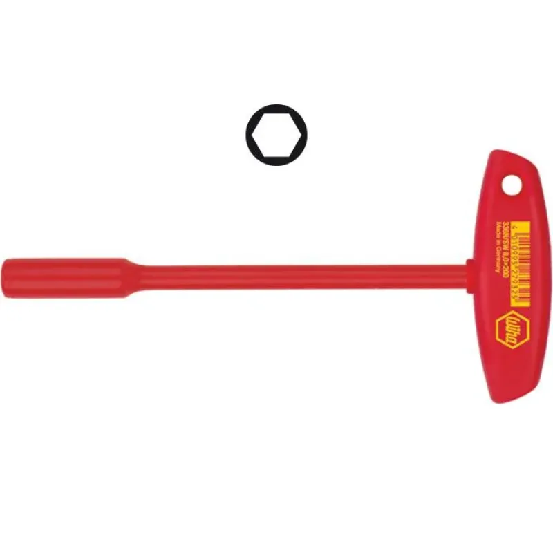Wiha VDE-Insulated T-Shaped Handle Hexagon Nut Driver 336N Width 27934
