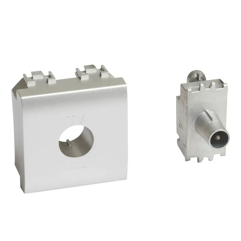 BTicino Television Socket LivingLight 2 Modules, IP20, 9.5mm LN4202M2D