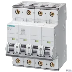 Siemens 5SY6425-7 — Miniature circuit breaker 400 V 6 kA, 4-pole, C, 25 A, D=70 mm