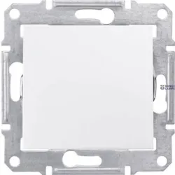 Schneider Electric SDN0400121 — slēdzis Sedna, 1P, White, Without Frame, ole 2way - 10AX Without