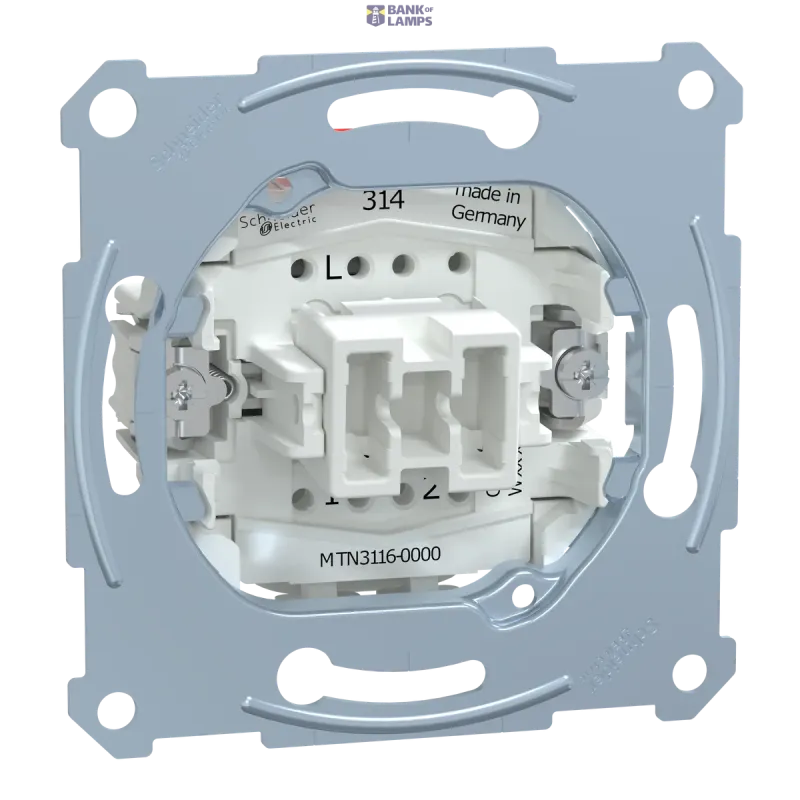 Schneider Electric Switch Merten Aquadesign 1P, 250 V, Two-way Insert 1 Pole MTN3116-0000
