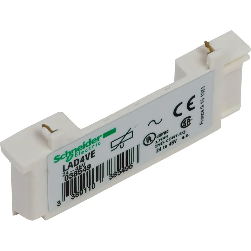 Schneider Electric Suppressor Module TeSys Deca, 110–250 V AC, IP2X, 3P LAD4VU