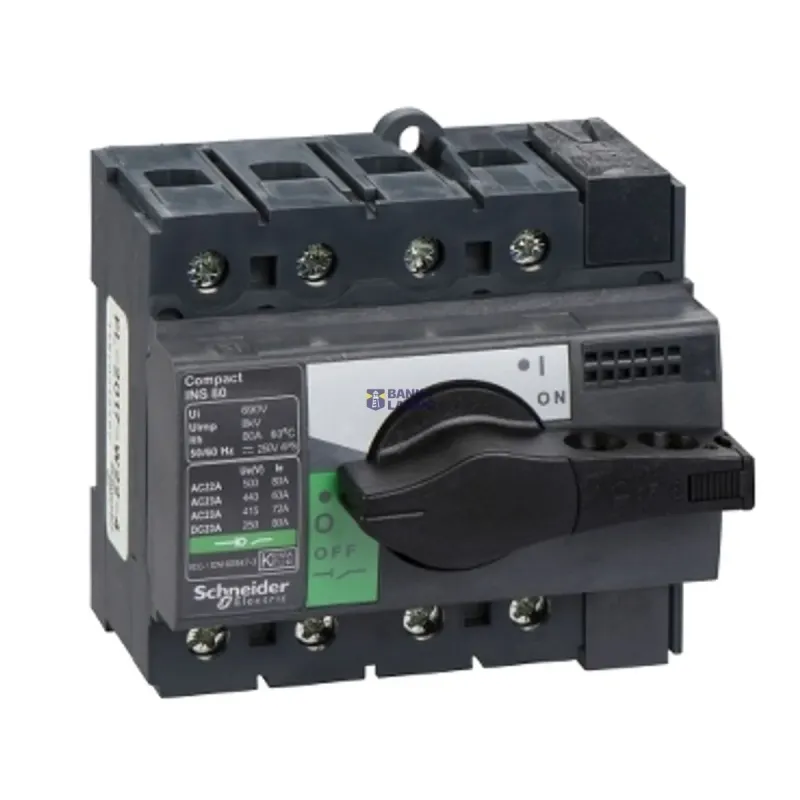 Schneider Electric Switch Disconnector ComPact INS, 4P, 80 A, 500 V AC, IP40 28905