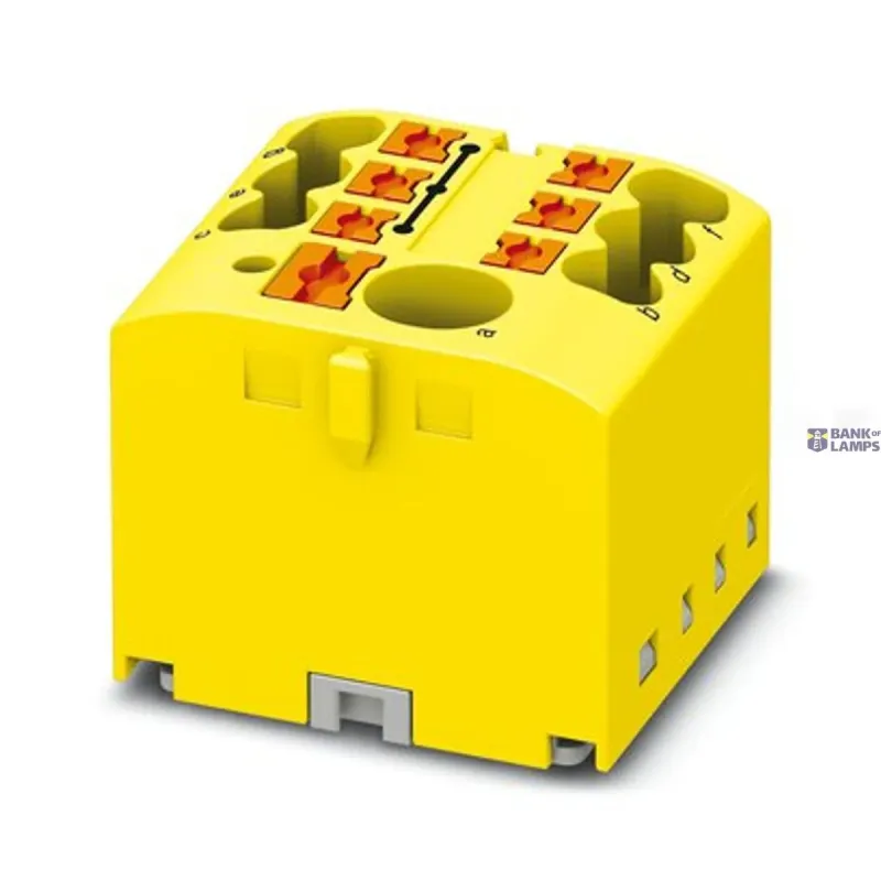 Phoenix Contact Distribution Block PTFIX 6/6X2.5 YE, 24A, Yellow, Push-In 3273336