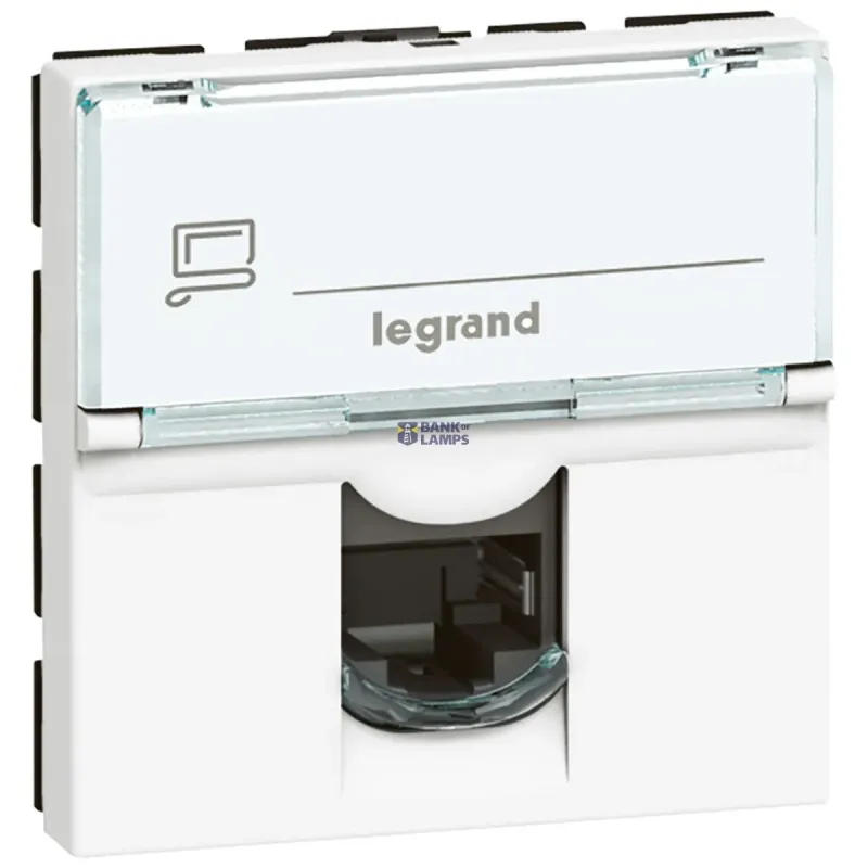 Legrand RJ45 Socket Mosaic 2 Modules, Cat 6, FTP, White, IP20 076565