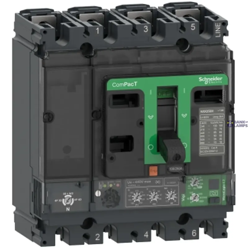 Schneider Electric Power Circuit Breaker ComPact NSX NSX160F, 36kA, NSX160F AC C16F44V160