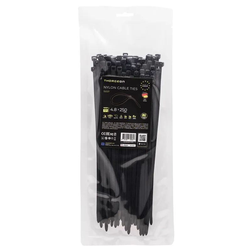 THORGEON Ties 4.6x250 Black (100 pcs) 15021