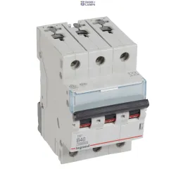 Legrand 404130 — автоматический выключатель TX3 40 A, 400 V, 3P, Curve B, 10kA