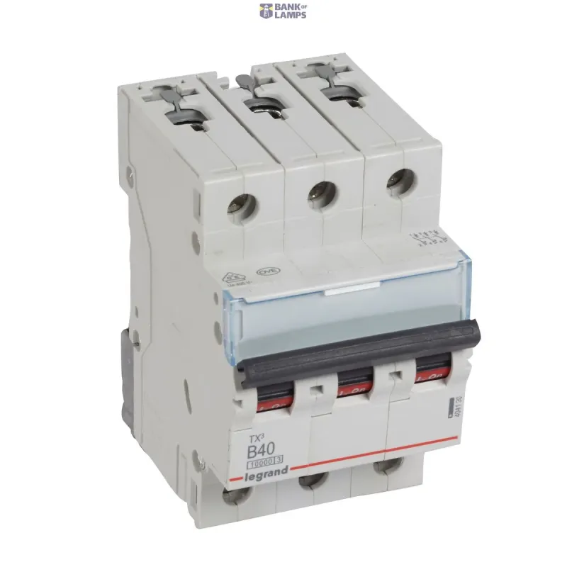 Legrand Miniature Circuit Breaker TX3 40 A, 400 V, 3P, Curve B, 10kA 404130