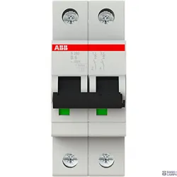 ABB 2CDS252001R0065 — S202-B6 Miniature Circuit Breaker - 2P - B - 6 A