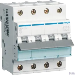 Hager MBN420 — автоматический выключатель 4P, 6 kA B-20 A, 4M