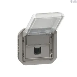 Legrand 069569L — RJ45 Socket Plexo FTP, Grey, IP55, Cat 6, 42.75 mm
