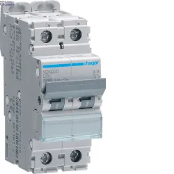Hager NDN220 — автоматический выключатель 2P, 20 A D-Curve, 10 kA, 2M