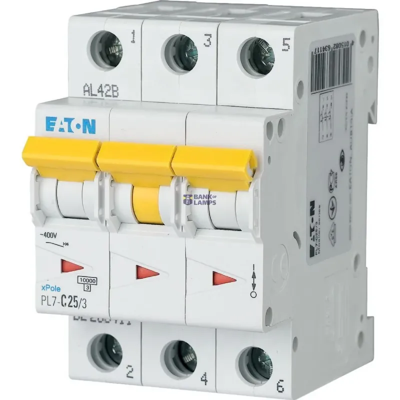 EATON PL7-D25/3 Miniature circuit breaker (MCB), 25 A, 3p 263423