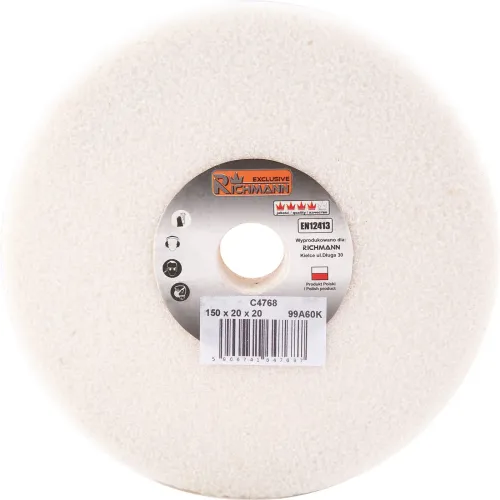 RICHMANN Keramikas slīpēšanas ritenis 150 x 20 x 20 WHITE 99A60K 42-C4768