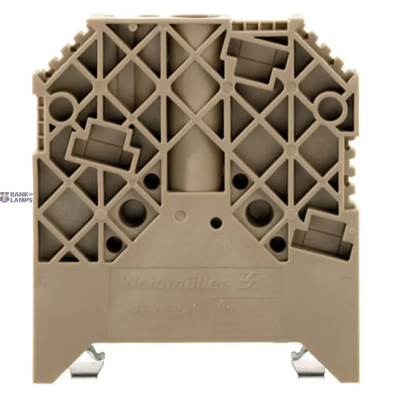 Weidmüller Terminal Block End Bracket dark beige, TS 35, Wemid W 12 1059000000
