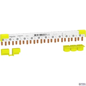Schneider Electric A9XPC612 — Comb Busbar Acti9 iC40, 80 A, IP20, White (RAL 9003), Length In 18 mm Modules: 12