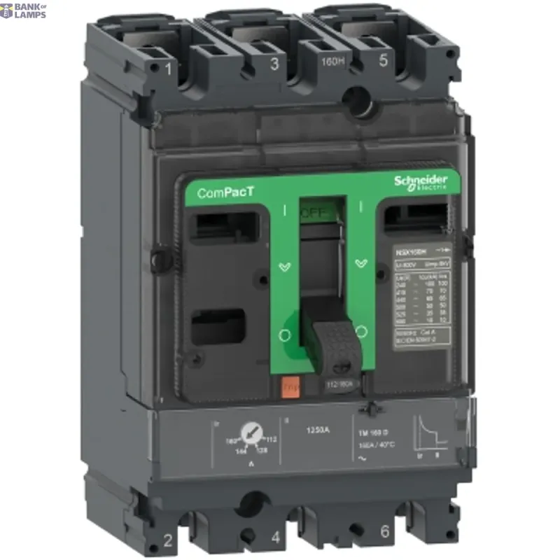 Schneider Electric Circuit Breaker ComPact NSX NSX160F, 3P, 36kA, 415V AC, 100A C16F3TM100