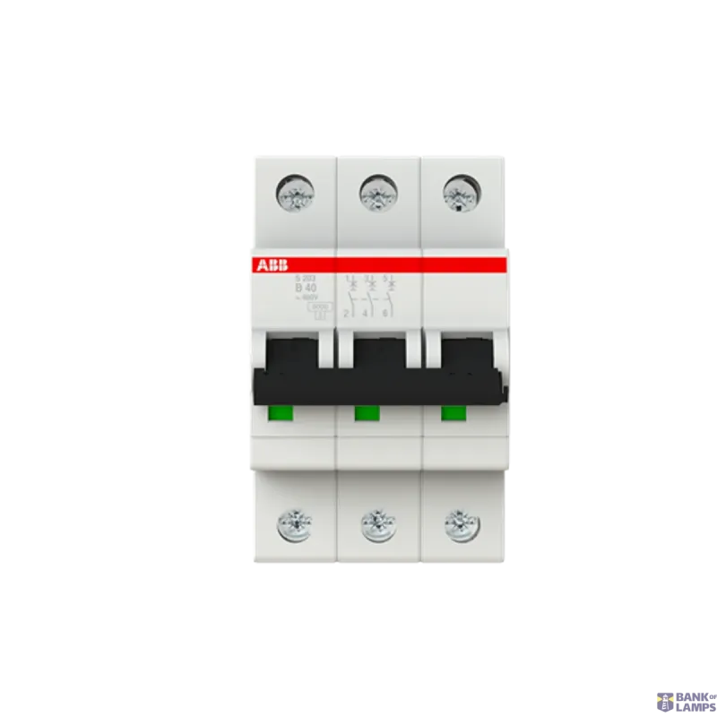 ABB S203-B40 Miniature Circuit Breaker - 3P - B - 40 A 2CDS253001R0405